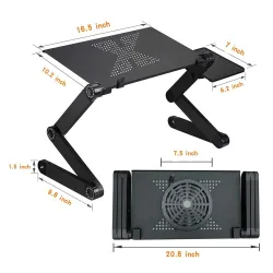 Multifunctionele tablet/laptopstandaard - tafel - met muismat - verstelbaar - opvouwbaarHouders