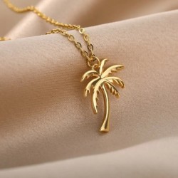 Palmboom ketting - goud - zilver 45 cmHalskettingen