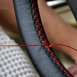 Doe-het-zelf autostuurhoes - reparatie - met naald en draad - leerStuurhoezen