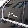 Huilende wolf / hartslag levenslijn - vinyl auto stickerStickers