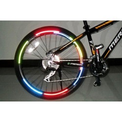 Bicycle wheel rim reflective stickerLights