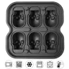 Skull Ice Ball Mold Silicone 3D Flexible Ice Cube Trays BPA Free Ice Trays For Freezer Horror Skull Head Cocktail Ice Ball Ma...