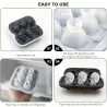 Skull ice ball mold - 3D silicone skull ice tray for cocktails - 6 piecesBar supply