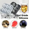 Skull ice ball mold - 3D silicone skull ice tray for cocktails - 6 piecesBar supply