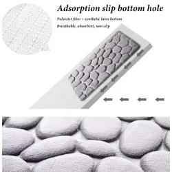 Coral Fleece Bathroom Memory Foam Rug Non-slip Floor MatBathroom & Toilet