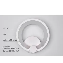 12W 16W LED Modern Wall Mounted Light LampWandlampen