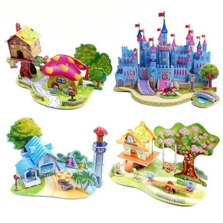 3D DIY papier puzzel - Jigsaw - educatief speelgoed voor baby'sSpeelgoed