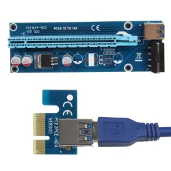 3060CM PCIe PCI-E PCI Express Riser Card 1x to 16x USB 30 Data Cable SATA to 4Pin IDE Molex Power Computer & Laptops
