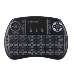 iPazzPort Draadloos Wireless Mini Keyboard Touchpad Met Backlight Led |Mediaspeler