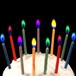 6Pcs Colored Birthday Cake Candles Safe Flames Party Festivals Home DecorationsKaarsen & Houders