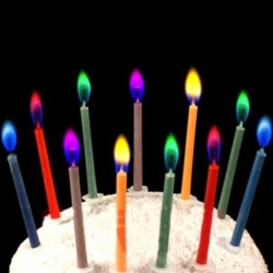 6Pcs Colored Birthday Cake Candles Safe Flames Party Festivals Home Decorations