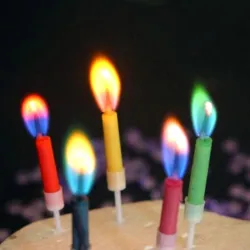 6Pcs Colored Birthday Cake Candles Safe Flames Party Festivals Home DecorationsKaarsen & Houders