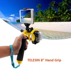 TELESIN 6" Waterproof Case Floating Trigger for GoPro Hero 4 3 3+ Lens Dome Cover HousingAccessories