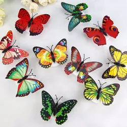Koude kunstmatige Butterfly LED Night Light Lamp Wall StickerWandlampen