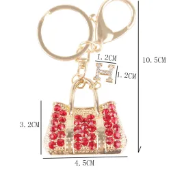 Red Crystal Handbag keychainKeyrings