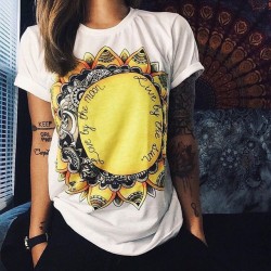 Damen Kurzarm T-Shirt mit Print