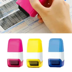 1Pcs Guard Your ID Roller Stamp SelfInking Stamp Messy Code Security Office u70519Pennen & Potloden