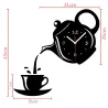 Coffee Tea Cup Shape Wall ClockClocks