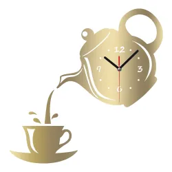 Koffie Theekop Vorm WandklokKlokken