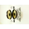 Antique style station - double sided metal wall clockClocks