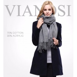 Luxury cotton winter scarf - premium quality