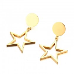 Gold Five-point Stars EarringsOorbellen