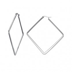 Silver - big geometric earrings