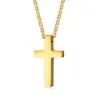 Klassieke losse kruis hanger met vlekkeloze stalen kettingKettingen