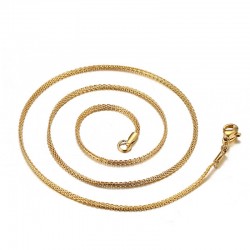 Gold & Silber Halskette aus Edelstahl unisex