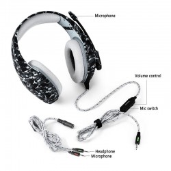 PS4 PC Computer Xbox One Camouflage Headset Met MicrofoonOor- & hoofdtelefoons
