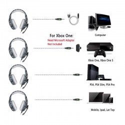PS4 PC Computer Xbox One Camouflage Headset Met MicrofoonOor- & hoofdtelefoons