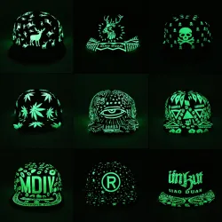 Fluorescerende Glow In The Dark Baseballcap UnisexHoeden & Petten