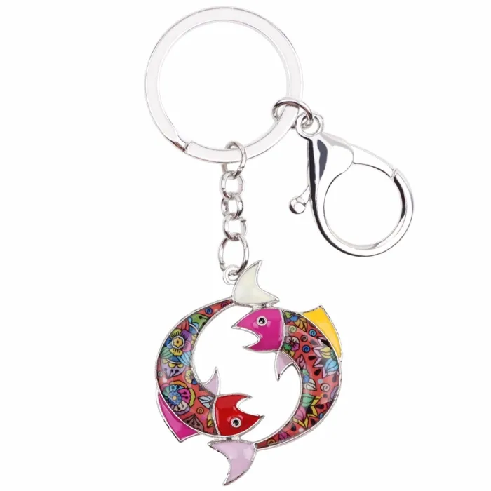 Pisces Zodiac Sign Keychain KeyringSleutelhangers