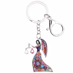 Libra Zodiac Sign Keychain KeyringSleutelhangers