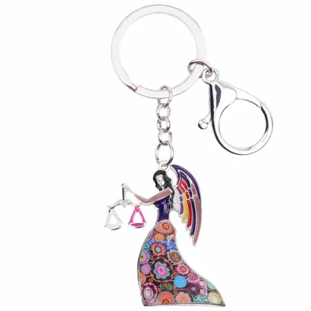 Libra Zodiac Sign Keychain KeyringSleutelhangers