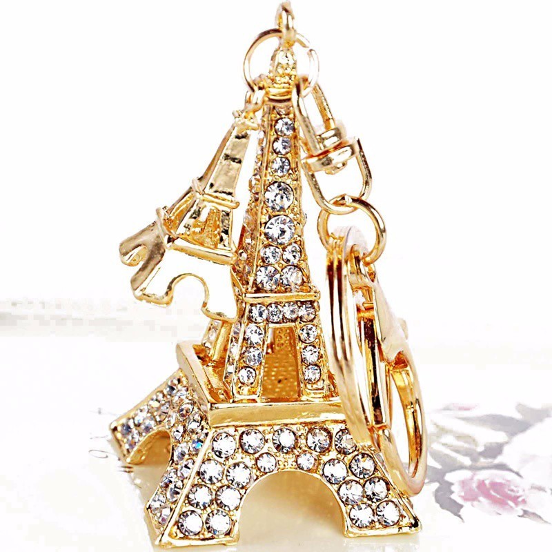 Crystal Eiffel Tower - keyring - keychain