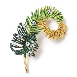 Kristal denneboom brocheBroches