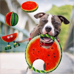 Hondenfrisbee - canvas touw - watermeloen speelgoed - 19 cmSpeelgoed