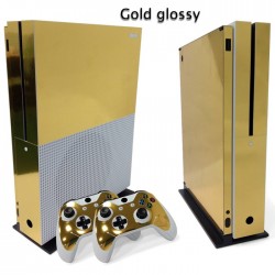 Xbox One S Console & Controller vinyl decal skin sticker gold