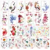 Flower & bird temporary fake tattoo stickerStickers