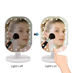 Folding adjustable LED make-up touch mirrorMake-Up