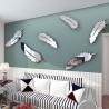 3D feathers mirror wall stickers wallpaperMuurstickers