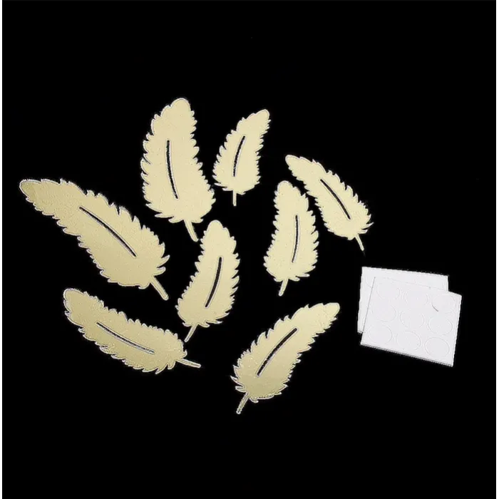 3D feathers mirror wall stickers wallpaperMuurstickers