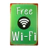 Vintage metalen posters Free WifiPlaten & Borden