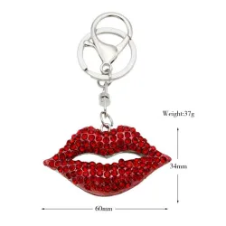Crystal lipstick & bag keychain keyringSleutelhangers