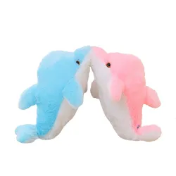 Luminous LED plush dolphin doll toy 45 cmKnuffels