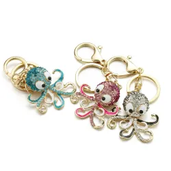 Kristallen octopus sleutelhangerSleutelhangers