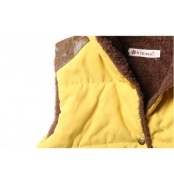 Slim-design warme jas vest bodywarmer met capuchon katoenJassen
