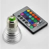 E14 - E27 RGB LED 3W kleur veranderende lamp met afstandsbedieningE27