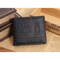 Leather men's wallet purse - zipper and credit card slots